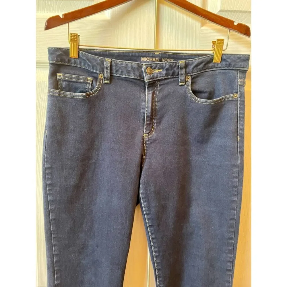 Michael Kors Women's Dark Navy Izzy Cropped Skinny Jeans